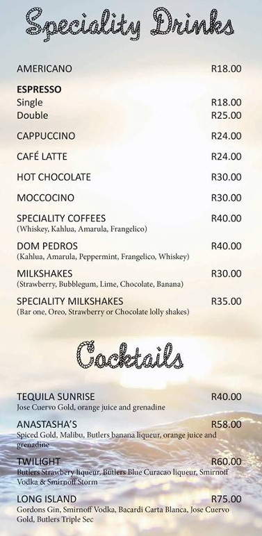Specialty Drinks & Cocktails